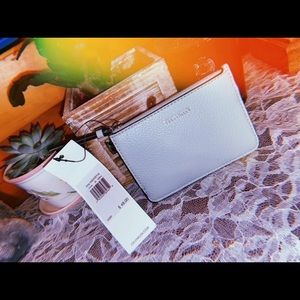 Calvin Klein mint color card wristlet
